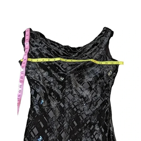 Valerie Stevens Black Velvet Beaded Lux Evening Gown - Picture 4 of 16